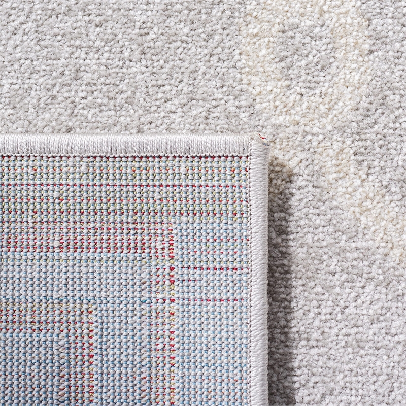 Pemberly Row Polypropylene Light Grey Indoor Outdoor Rug - Runner 2'6