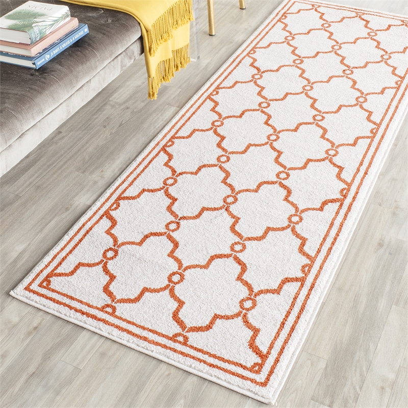 Pemberly Row Polypropylene Beige Indoor Outdoor Rug - 2'3