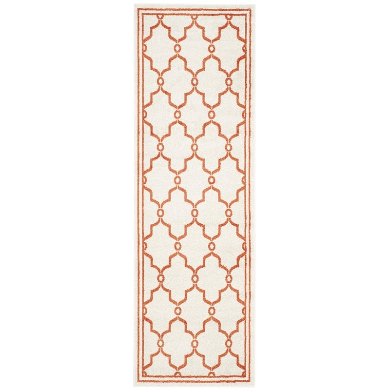Pemberly Row Polypropylene Beige Indoor Outdoor Rug - 2'3