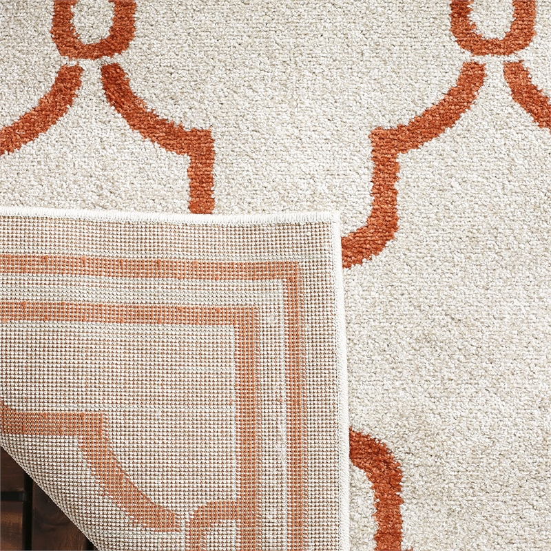 Pemberly Row Polypropylene Beige Indoor Outdoor Rug - 2'3