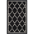 Pemberly Row Polypropylene Anthracite Indoor Outdoor Rug - 4' x 6'