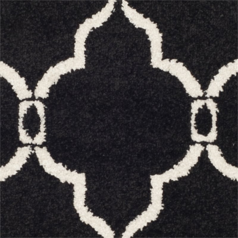Pemberly Row Polypropylene Anthracite Indoor Outdoor Rug - Runner 2'3