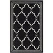Pemberly Row Polypropylene Anthracite Indoor Outdoor Rug - Runner 2'6
