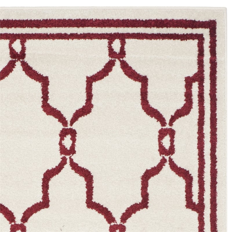 Pemberly Row Polypropylene Ivory Indoor Outdoor Rug - 5' x 8'
