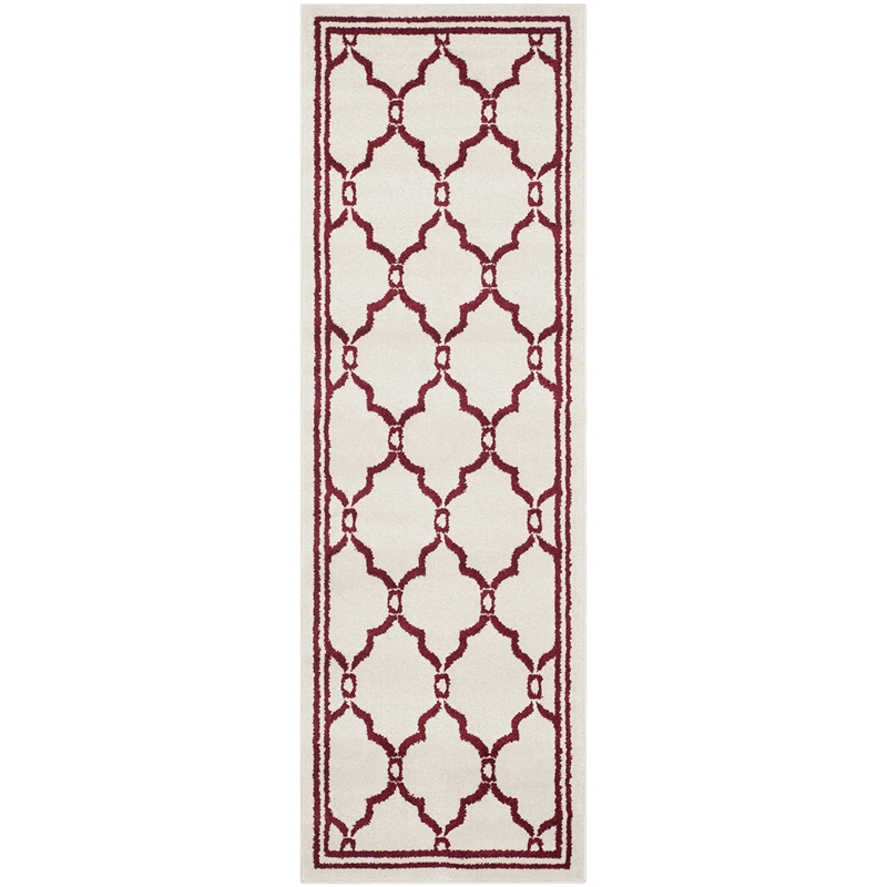 Pemberly Row Polypropylene Ivory Indoor Outdoor Rug - Runner 2'3