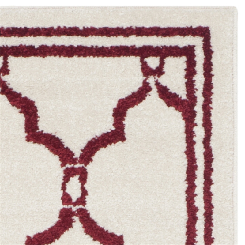 Pemberly Row Polypropylene Ivory Indoor Outdoor Rug - Runner 2'3