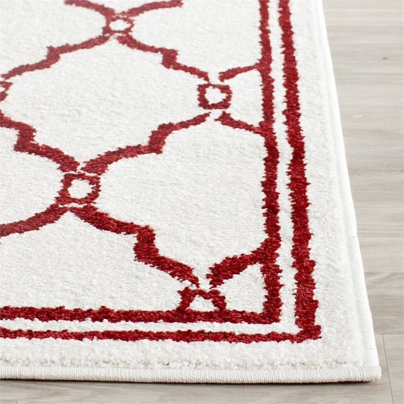 Pemberly Row Polypropylene Ivory Indoor Outdoor Rug - Runner 2'3