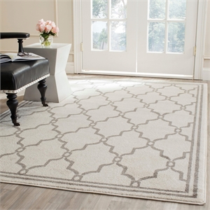 Pemberly Row Polypropylene Ivory Indoor Outdoor Rug - 9' x 12'