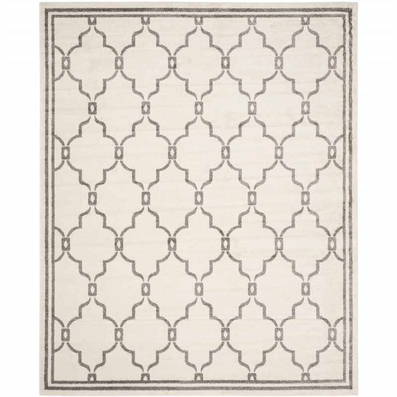 Pemberly Row Polypropylene Ivory Indoor Outdoor Rug - 9' x 12'