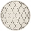 Pemberly Row Polypropylene Ivory Indoor Outdoor Rug - Round 7'