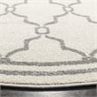 Pemberly Row Polypropylene Ivory Indoor Outdoor Rug - Round 7'