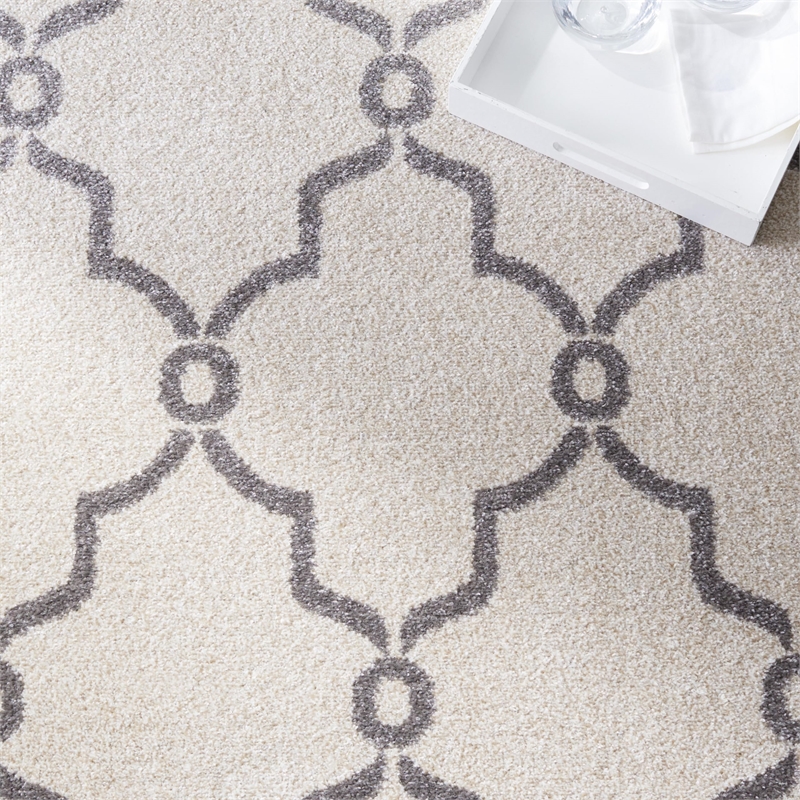 Pemberly Row Polypropylene Ivory Indoor Outdoor Rug - Runner 2'6