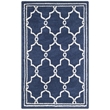 Pemberly Row Polypropylene Navy Indoor Outdoor Rug - 2'6