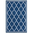 Pemberly Row Polypropylene Navy Indoor Outdoor Rug - 4' x 6'