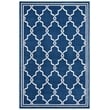 Pemberly Row Polypropylene Navy Indoor Outdoor Rug - 6' x 9'