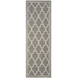 Pemberly Row Polypropylene Dark Grey Indoor Outdoor Rug - 2'3
