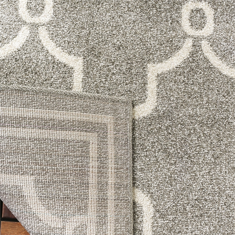 Pemberly Row Polypropylene Dark Grey Indoor Outdoor Rug - 2'6