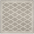 Pemberly Row Polypropylene Dark Grey Indoor Outdoor Rug - Square 7'