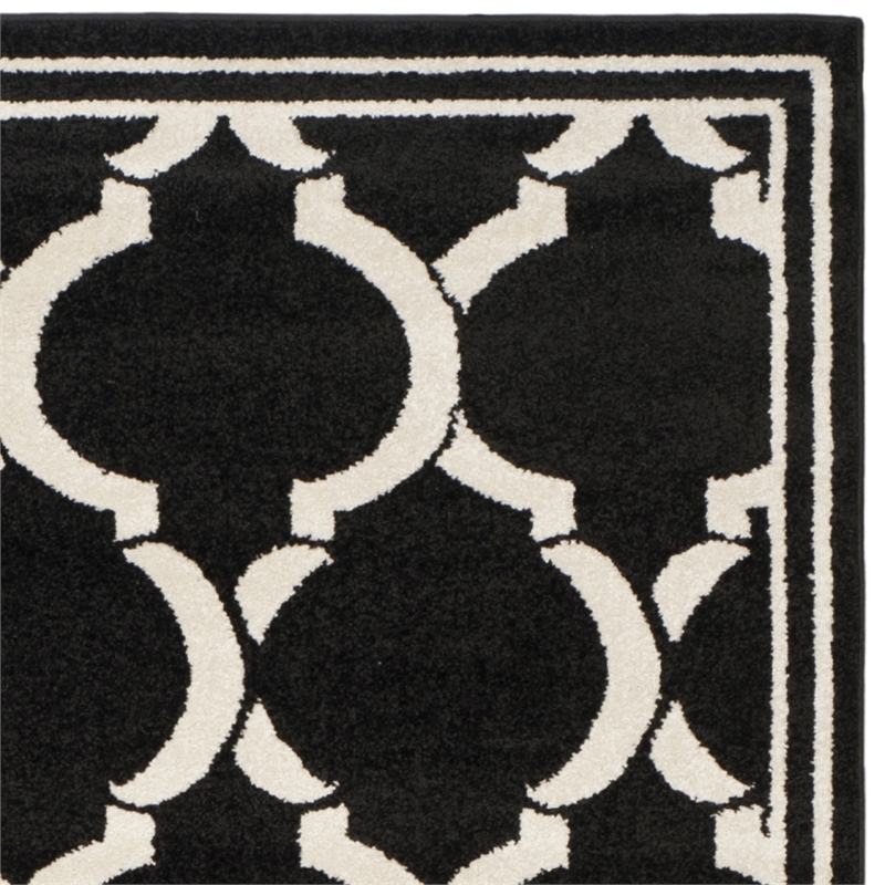 Pemberly Row Polypropylene Anthracite Indoor Outdoor Rug - 8' x 10'