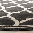 Pemberly Row Polypropylene Anthracite Indoor Outdoor Rug - Round 7'