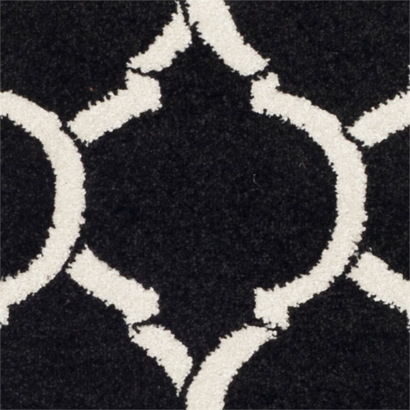 Pemberly Row Polypropylene Anthracite Indoor Outdoor Rug - Runner 2'3