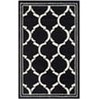 Pemberly Row Polypropylene Anthracite Indoor Outdoor Rug - Runner 2'6