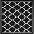 Pemberly Row Polypropylene Anthracite Indoor Outdoor Rug - Square 7'