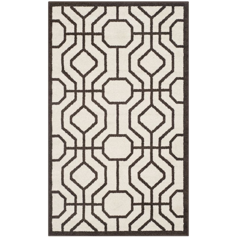 Pemberly Row Polypropylene Ivory Indoor Outdoor Rug - 3' x 5'