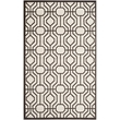 Pemberly Row Polypropylene Ivory Indoor Outdoor Rug - 4' x 6'