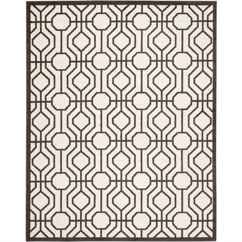 Pemberly Row Polypropylene Ivory Indoor Outdoor Rug - 9' x 12'