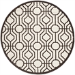 Pemberly Row Polypropylene Ivory Indoor Outdoor Rug - Round 7'