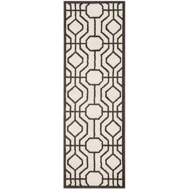 Pemberly Row Polypropylene Ivory Indoor Outdoor Rug - Runner 2'3