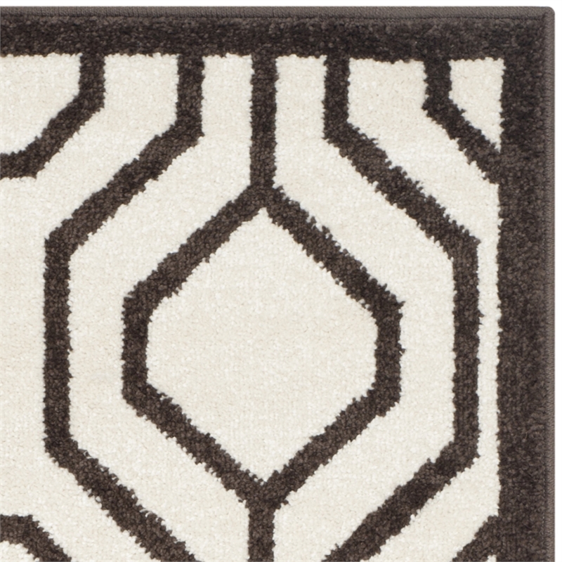 Pemberly Row Polypropylene Ivory Indoor Outdoor Rug - Runner 2'6