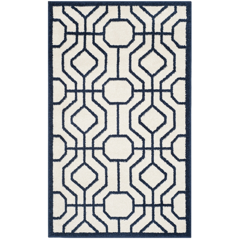 Pemberly Row Polypropylene Ivory Indoor Outdoor Rug - 3' x 5'