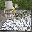 Pemberly Row Polypropylene Ivory Indoor Outdoor Rug - 4' x 6'