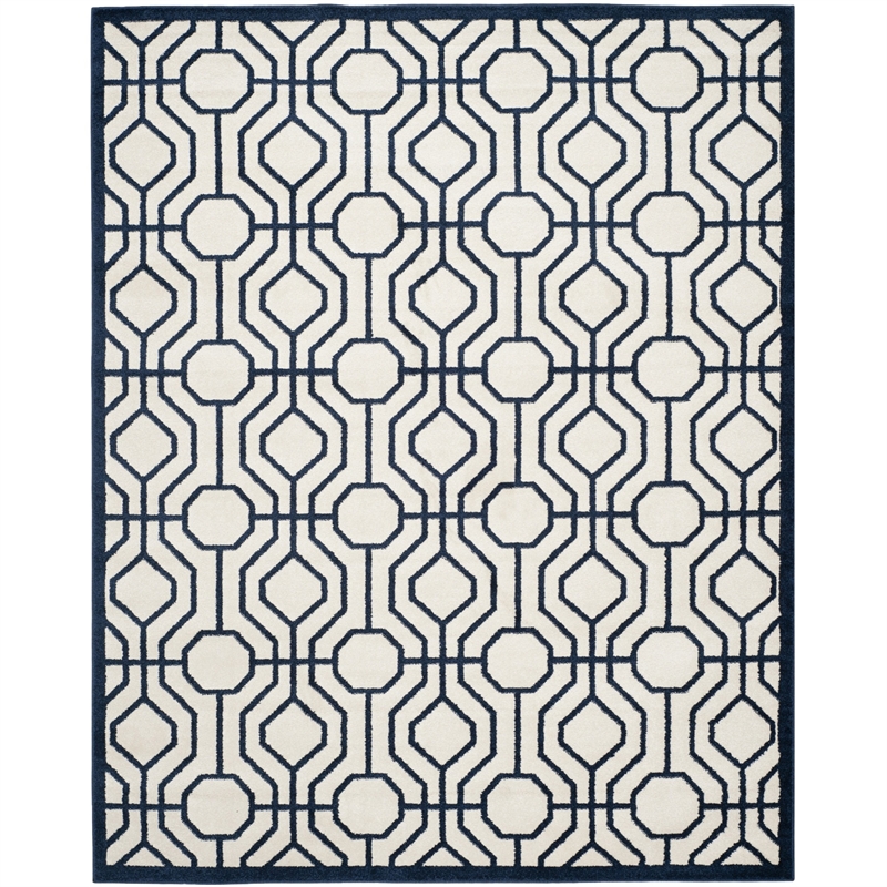 Pemberly Row Polypropylene Ivory Indoor Outdoor Rug - 8' x 10'