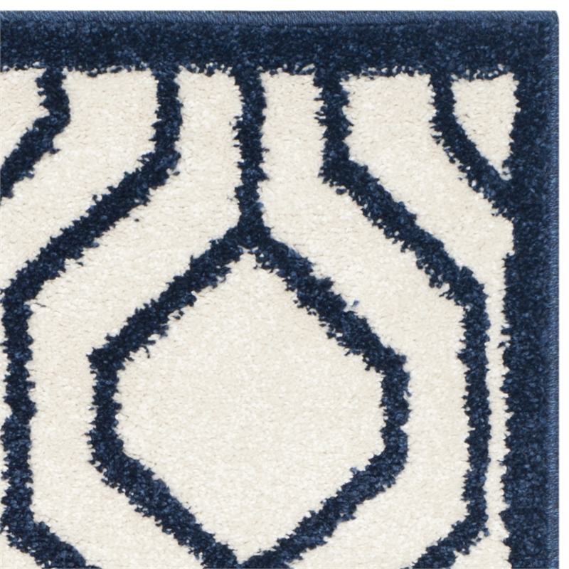 Pemberly Row Polypropylene Ivory Indoor Outdoor Rug - Runner 2'6