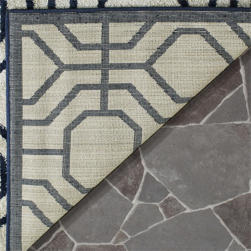 Pemberly Row Polypropylene Ivory Indoor Outdoor Rug - Square 7'