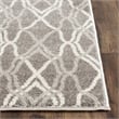 Pemberly Row Polypropylene Grey Indoor Outdoor Rug - 2'3