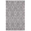 Pemberly Row Polypropylene Grey Indoor Outdoor Rug - 4' x 6'