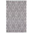 Pemberly Row Polypropylene Grey Indoor Outdoor Rug - 6' x 9'
