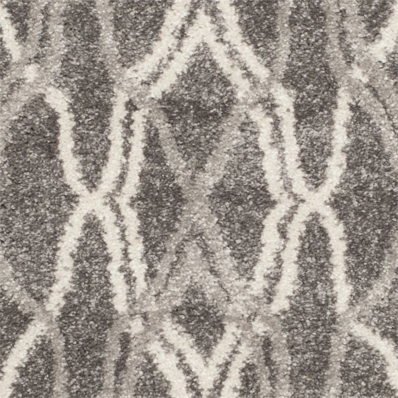 Pemberly Row Polypropylene Grey Indoor Outdoor Rug - Runner 2'6