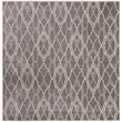 Pemberly Row Polypropylene Grey Indoor Outdoor Rug - Square 5'
