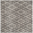 Pemberly Row Polypropylene Grey Indoor Outdoor Rug - Square 7'