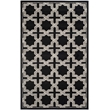 Pemberly Row Polypropylene Anthracite Indoor Outdoor Rug - 5' x 8'
