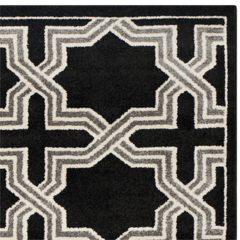 Pemberly Row Polypropylene Anthracite Indoor Outdoor Rug - 8' x 10'