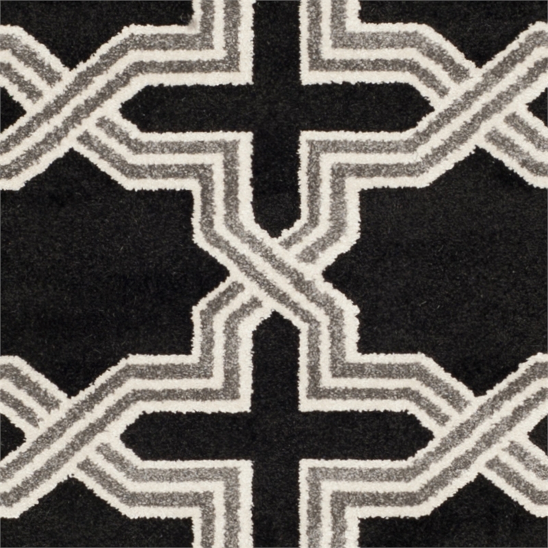 Pemberly Row Polypropylene Anthracite Indoor Outdoor Rug - 8' x 10'