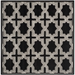 Pemberly Row Polypropylene Anthracite Indoor Outdoor Rug - Square 7'