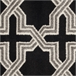 Pemberly Row Polypropylene Anthracite Indoor Outdoor Rug - Square 7'
