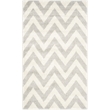 Pemberly Row Polypropylene Light Grey Indoor Outdoor Rug - 3' x 5'